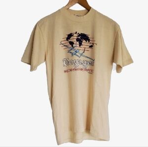 VOYAGER Airplane National Fifty-Fifty 50/50 Vintage Retro TShirt Graphic Tee 80s